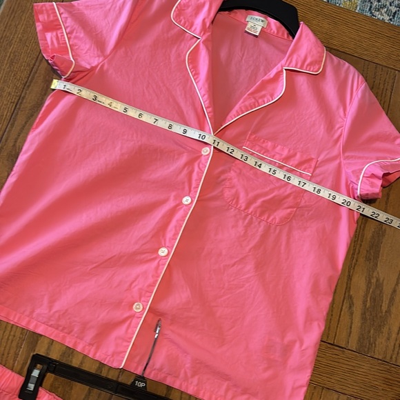 J. Crew Short-Sleeve End-on-end Pajama Set, M - Picture 2 of 9